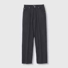 YOKE / ヨーク | Twisted Gabardine 5P Straight Pants - Black