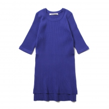 AURALEE / オーラリー | GIZA HIGH GAUGE RIB KNIT TEE (レディース) - Blue