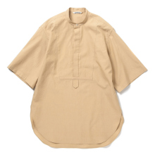 AURALEE / オーラリー | WASHED FINX TWILL HALF SLEEVED P/O SHIRT (レディース) - Light Brown