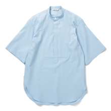 AURALEE / オーラリー | WASHED FINX TWILL HALF SLEEVED P/O SHIRT (レディース) - Sax Blue