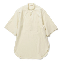 AURALEE / オーラリー | WASHED FINX TWILL HALF SLEEVED P/O SHIRT (レディース) - Light Yellow