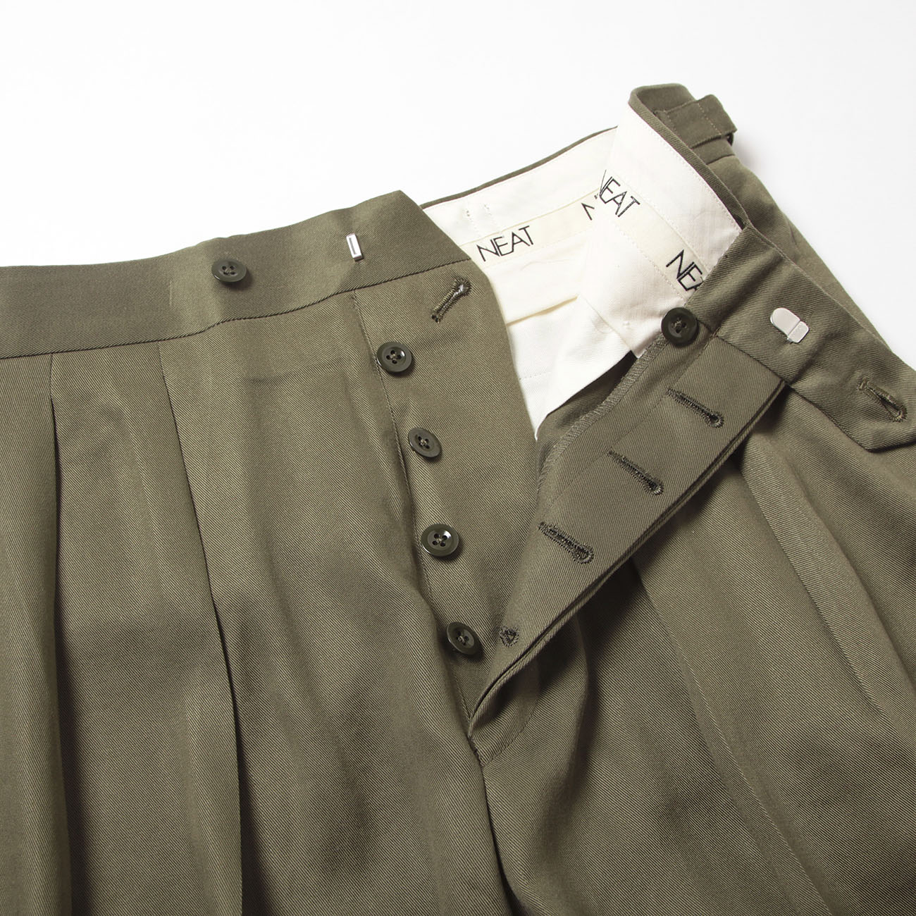 LYOCELL CHINO / Wide Type II - Black ボタンフライ