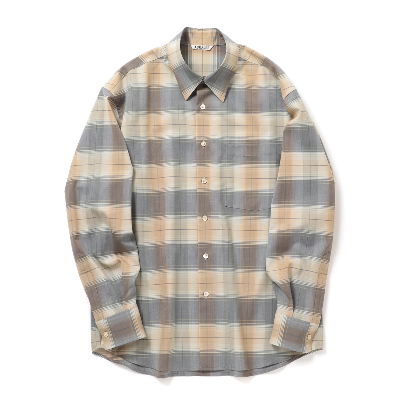 SUPER LIGHT WOOL CHECK SHIRT