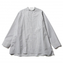 th products / ティーエイチプロダクツ | Oversized Band collar Shirt - Check