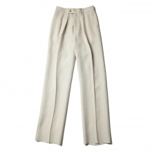 NEAT / ニート | HEAVY LINEN HOUND TOOTH / Wide - White × Beige