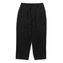 Yohji Yamamoto POUR HOMME / ヨウジ ヤマモト | REGULATION CELLULOSE GABARDINE CLASSIC DRAWSTRING PANTS-Black