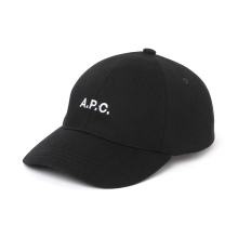 A.P.C. / アーペーセー | Charlie キャスケット / ロゴ刺繍 White - Black