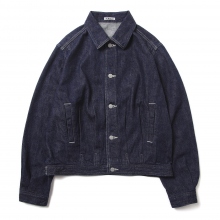 SELVEDGE LIGHT DENIM BLOUSON - Indigo