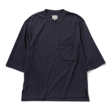 CRAPE DOUBLE-KNIT TEE Q/S - Navy
