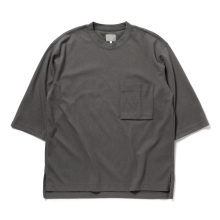 CRAPE DOUBLE-KNIT TEE Q/S - Charcoal