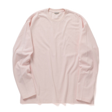 BRUSHED ORGANIC COTTON JERSEY L/S TEE (メンズ) - Pale Pink