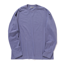 BRUSHED ORGANIC COTTON JERSEY L/S TEE (メンズ) - Light Purple