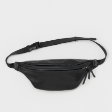 cow waist pouch bag - Black