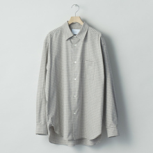 ssstein / シュタイン | COTTON LLAMA OVERSIZED REGULAR COLLAR SHIRT - Graph Check