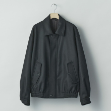 ssstein / シュタイン | WOOL MELTON HARRINGTON JACKET - Black