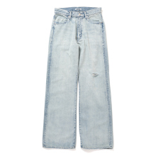 AURALEE / オーラリー | FADED SELVEDGE LIGHT DENIM PANTS (レディース) - Light Indigo