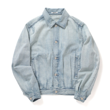 FADED SELVEDGE LIGHT DENIM BLOUSON (メンズ) - Light Indigo