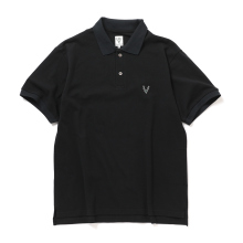 South2 West8 / サウスツーウエストエイト | S/S Polo Shirt - Cotton Pique - Black