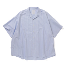 S.F.C Stripes For Creative / エスエフシー | COTTON STRIPE OPEN COLLAR SS SHIRT - Sax