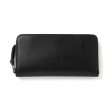 MOTO / モト | FW1D HAND-DYED ZIP LONG WALLET / 手染めジップロングウォレット - Black