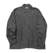 KANEMASA PHIL. / カネマサフィル | 46G Stripe Artisan Shirt - Charcoal Black Dye