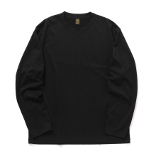 BATONER / バトナー | LOOPLESS TENJIKU LONG SLEEVE T-SHIRT (メンズ) - Black