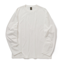 BATONER / バトナー | LOOPLESS TENJIKU LONG SLEEVE T-SHIRT (メンズ) - White