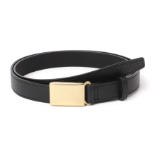 Scye / サイ | Shrink Leather Box Buckle Belt - 019/クロ