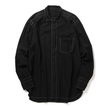 URU / ウル | COTTON BROAD - REGULAR COLLAR L/S SHIRTS - Black