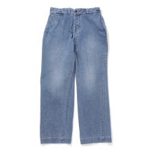 CIOTA / シオタ | Denim Slacks - Medium Dark Blue Damage