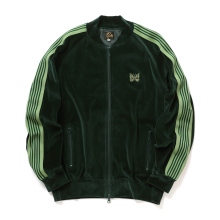 Needles / ニードルズ | Rib Collar Track Jacket - C/PE Velour - Green