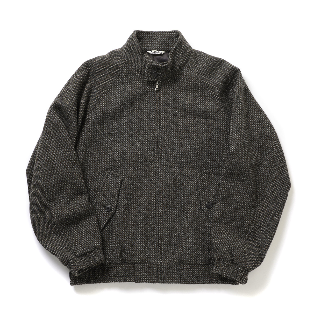 ALPACA WOOL SILK TWEED ZIP BLOUSON