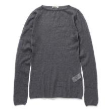 KID MOHAIR SHEER KNIT BOAT NECK P/O (レディース) - Top Charcoal