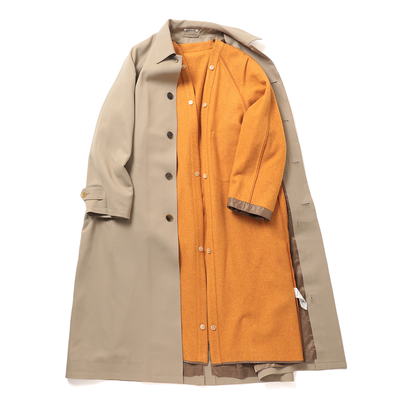 ULTRA FINE WOOL TWILL WOOL-LINED COAT ライナーあり