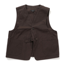 ENGINEERED GARMENTS / エンジニアドガーメンツ | Upland Vest - Heavyweight Cotton Ripstop - Dk.Brown
