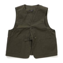 ENGINEERED GARMENTS / エンジニアドガーメンツ | Upland Vest - Heavyweight Cotton Ripstop - Olive