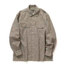 ENGINEERED GARMENTS / エンジニアドガーメンツ | Classic Shirt - Cotton Small Floral Print Flannel - Khaki