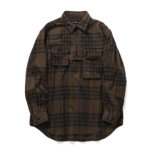 ENGINEERED GARMENTS / エンジニアドガーメンツ | Binocular Shirt - Cotton Flannel Plaid - Brown/Black