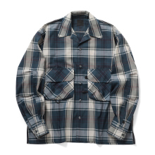 DAIWA PIER39 / ダイワピア39 | TECH SPORTS OPEN COLLAR SHIRT L/S BIG TARTAN - Navy