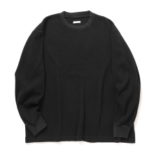 KANEMASA PHIL. / カネマサフィル | 18G Waffle - Black sulfur dye