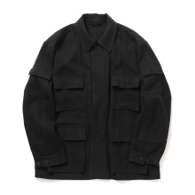 blurhmsROOTSTOCK / ブラームスルーツストック | Ramie Linen Wool Swedish BDU Jacket - Black