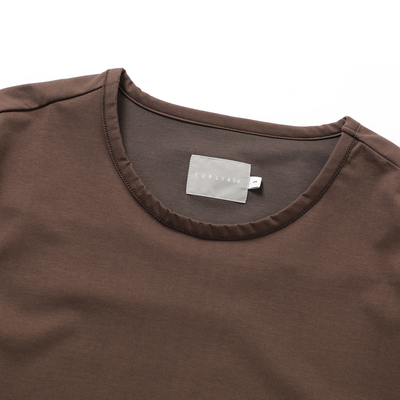 DRESS TEE (S/S) - Walnut 首元