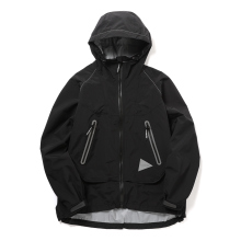 and wander / アンドワンダー | loose fitting rain jacket - Black