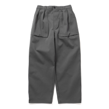 SOLID DOUBLE-KNIT WIDE BAKER PANTS - Flint Gray