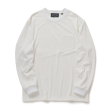 HAND ROOM / ハンドルーム | COTTON LIKE POLYESTER  LONG T-SHIRTS - White