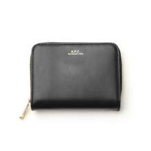 Emmanuelle コンパクトウォレット - zip gold - Black
