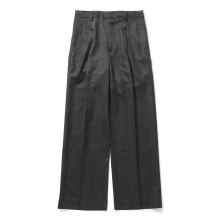 AURALEE / オーラリー | SUPER LIGHT WOOL TWO-TUCK SLACKS (レディース) - Top Charcoal