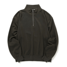 SUPER HIGH GAUGE SWEAT HALF ZIP P/O (レディース) - Dark Brown