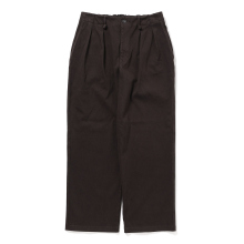 CURLY / カーリー | KNIT DENIM 2 TUCK EZ WIDE PANTS - Choco