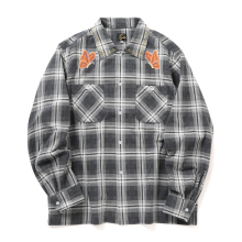 One-Up Shirt - Printed Flannel / Plaid - Grey/Olive